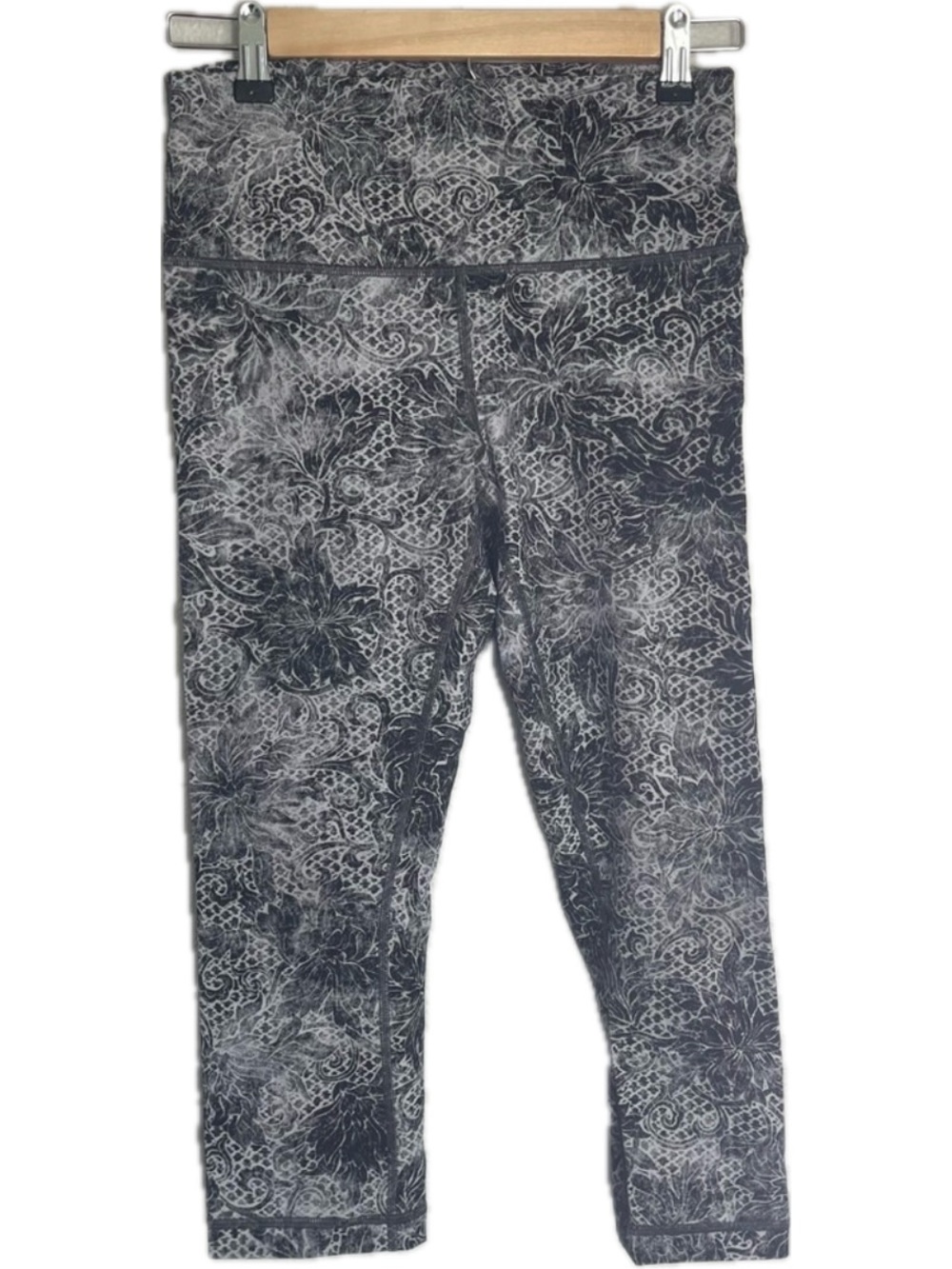 Lululemon Wunder Under Size 8 High Rise Crop Serigraph Starlight Black Multi 124